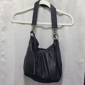 Universal Thread‎ Black Faux Leather Shoulder Hobo Bag Slouchy